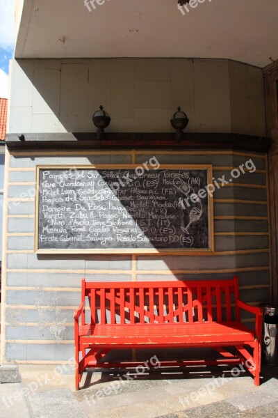 Bank Wooden Bench Red Free Photos