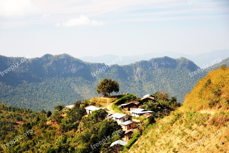 Bergdorf Kalaw Nature Mountains Landscape