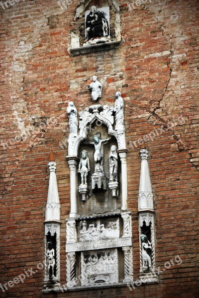 House Facade Italy Venice Remains Church