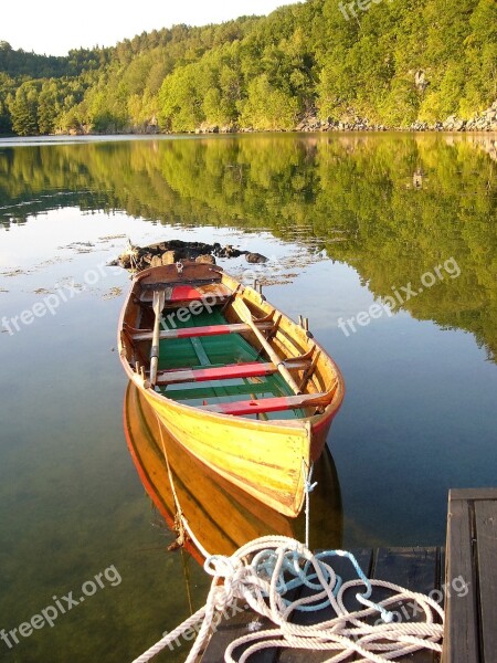 Boat Lake Evening Summer Water