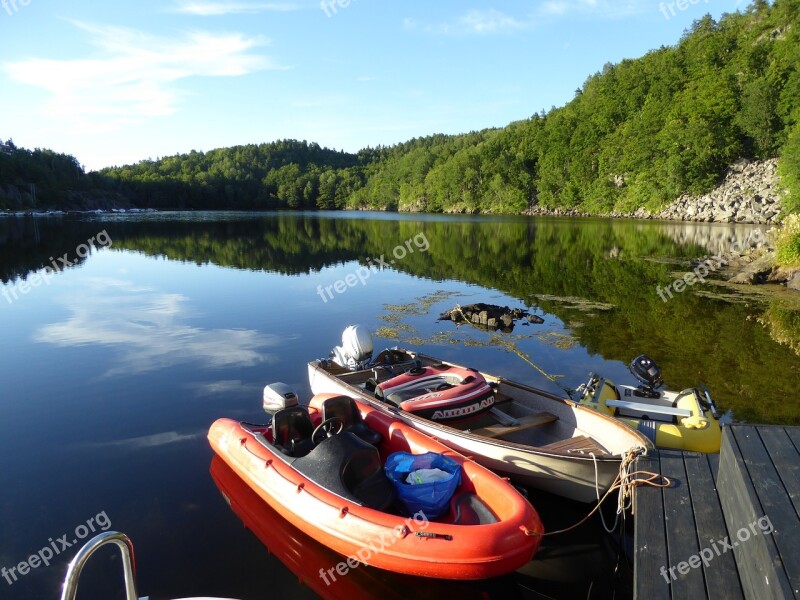 Boats Dinghy Evening Sea Vessel