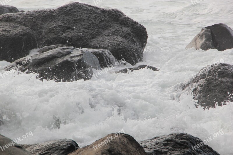 Jeju Island Waves Sea Jeju Landscape