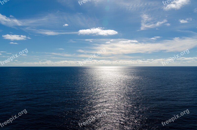 Sea Atlantic Ocean Water Clouds