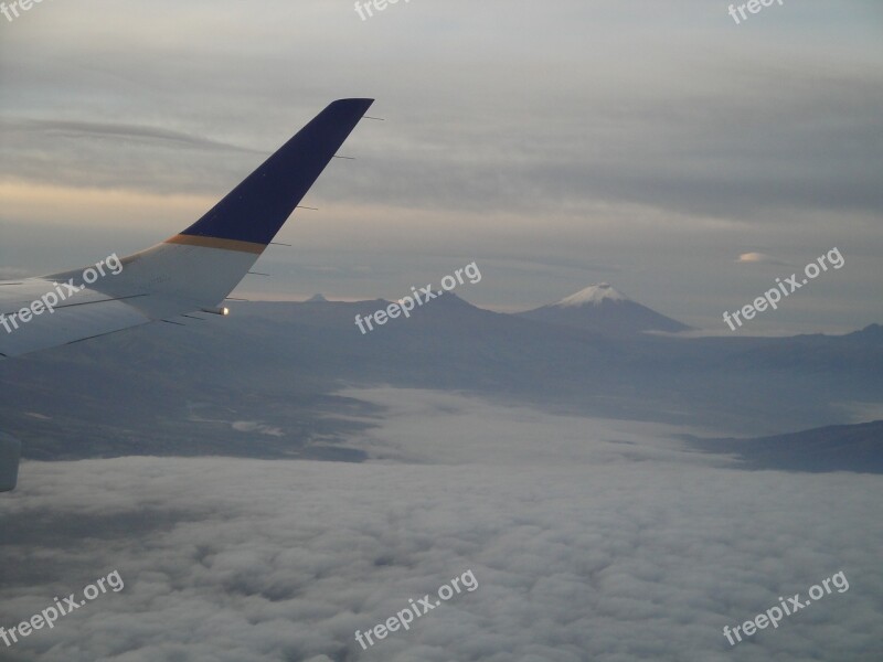 Flight Ecuador Clouds Sky Mountain Landscape