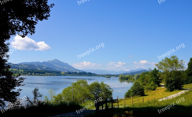 Holidays Vacations Summer Rottachsee Mountain Panorama