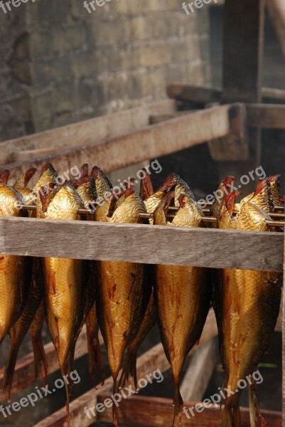 Fish Smoking Food Fisheries Fishing