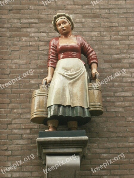 Image Statue Milk Girl Milk Bucket Deventer