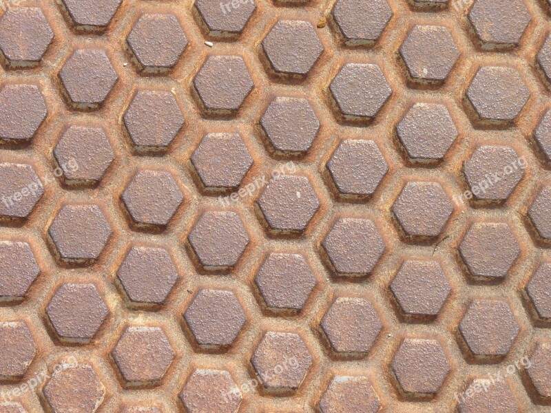 Hexagon Rust Metal Pattern Form