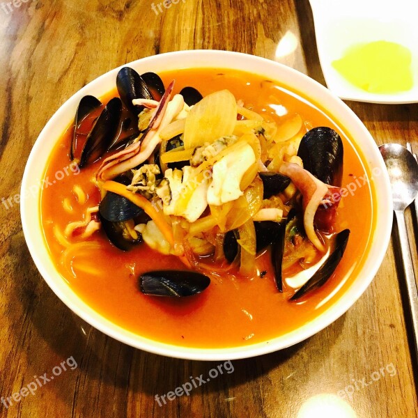 Spicy Seafood Mussels Seafood If Noodles