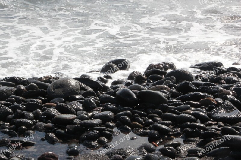 Jeju Island Beach Waves Sea Jeju Sea