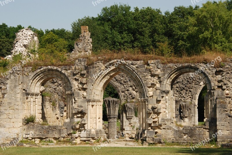 Ruin Abbey Vauclair France History