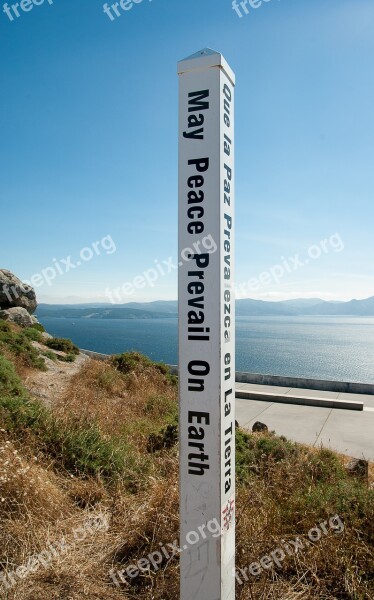 Spain Cape Finisterre Peace Message Free Photos