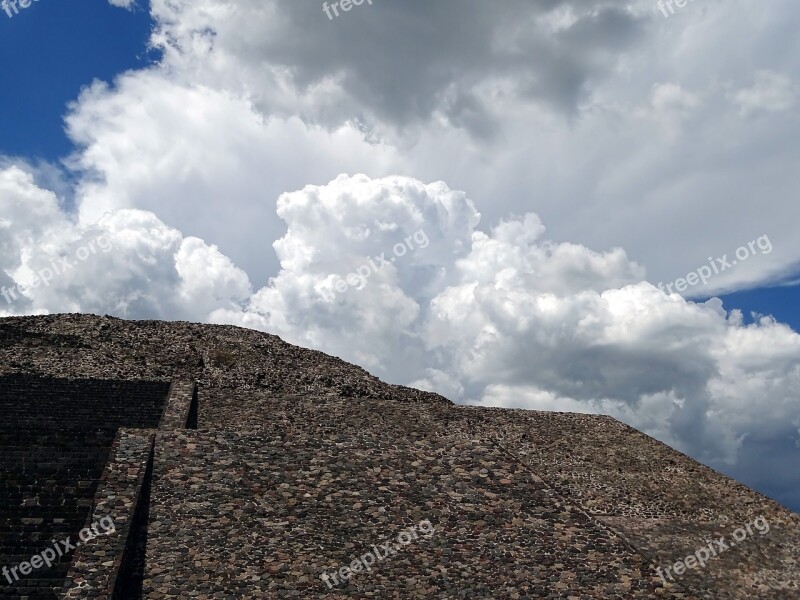 Mexico Teotihuacan Pyramid Of The Moon Mesoamerica Culture