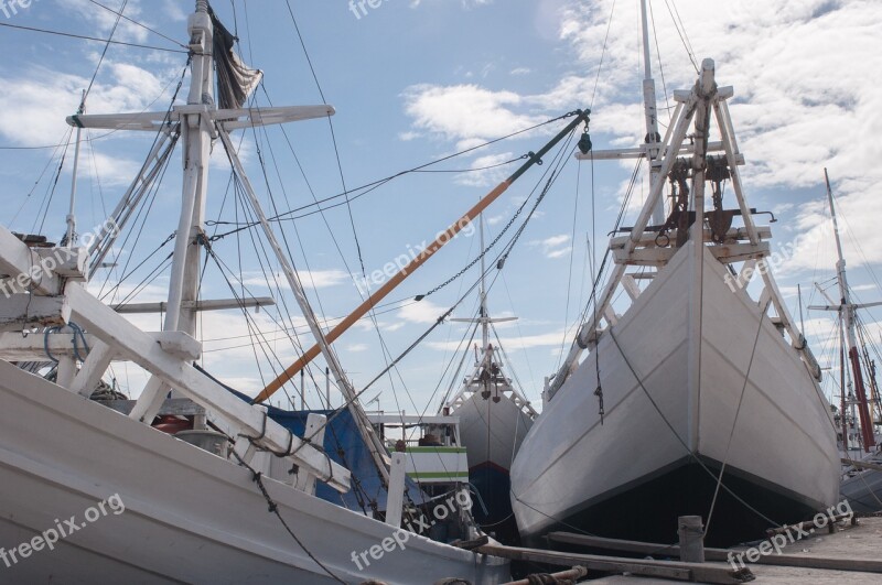 Boat Anchor Port Makassar Indonesia