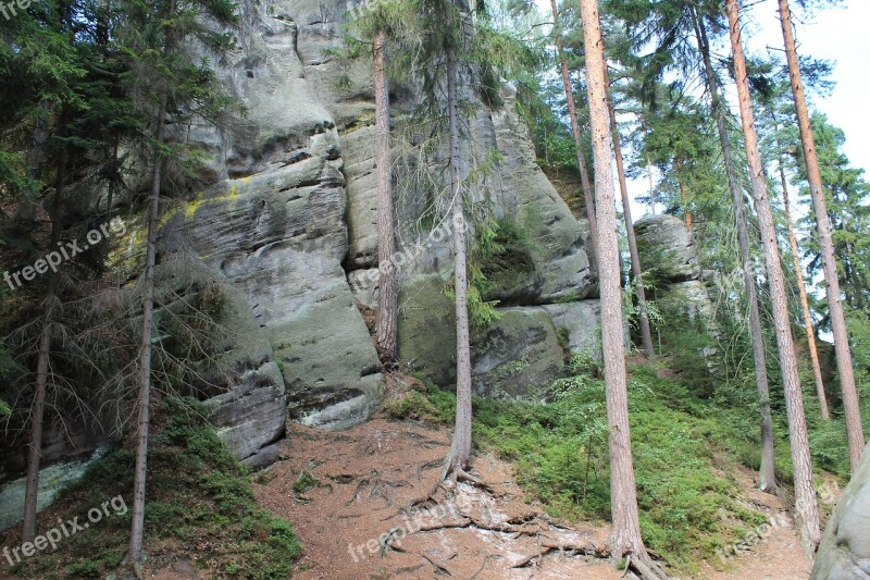 Adršpach Rock City Teplicke Skaly 100 M High Rock Walls Free Photos