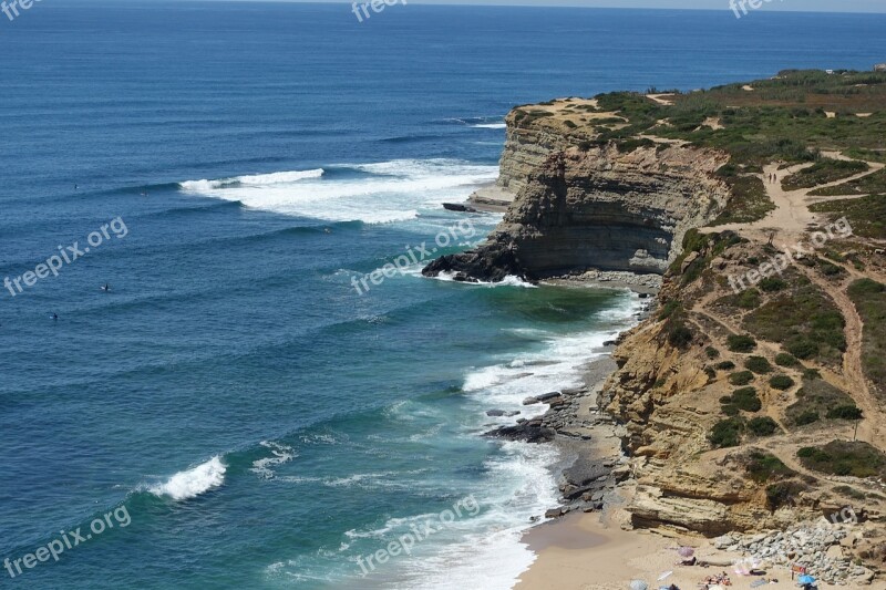 Portugal Coastal Ericeira Escarpment Rocks