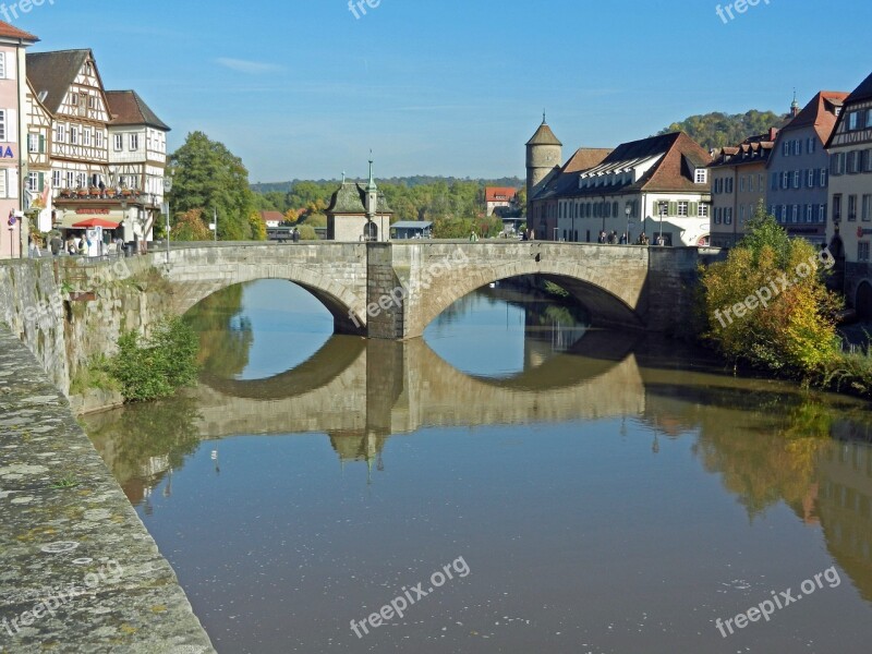 Schwäbisch Hall Middle Ages Fachwerkhäuser Historically City View