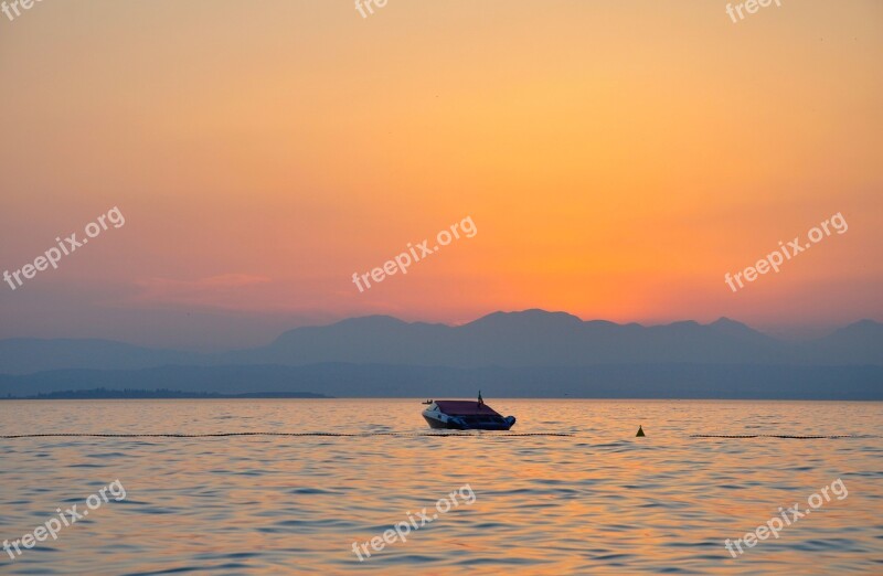 Summer Sunset Landscape Sunny Sea