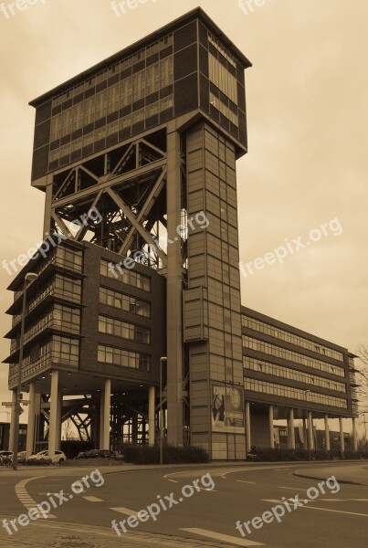 Headframe Monument Industry Old Building