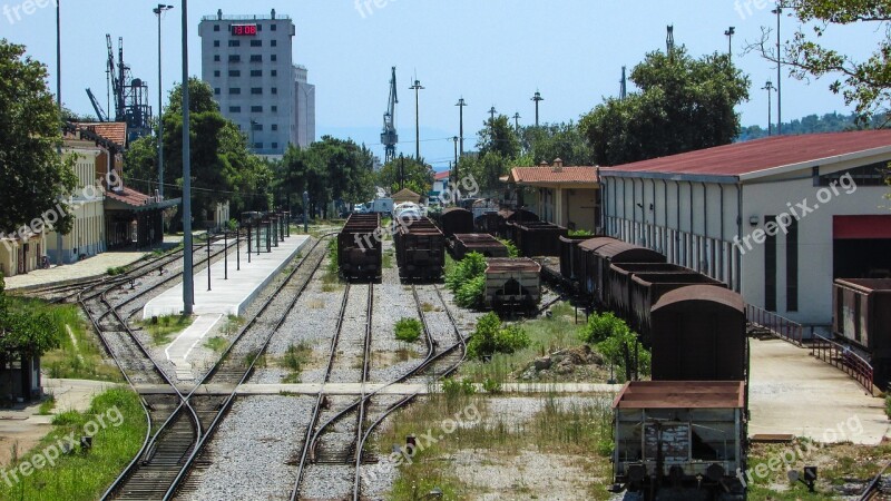 Rails Railway Station Urban Wagon City