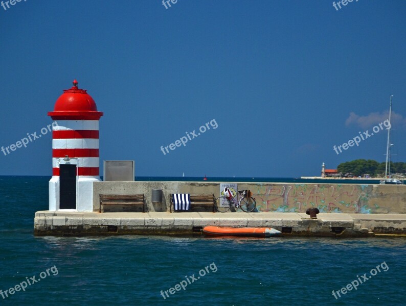 Zadar Lighthouse Croatia Port Dalmatia