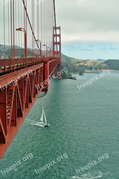 Sea Golden Gate Bridge San Francisco California