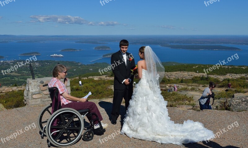 Acadia Maine Wedding Disabled Bride