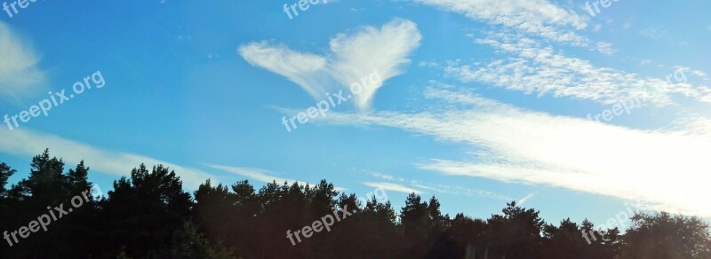 Heart Cloud Sky Angel Heart Shaped