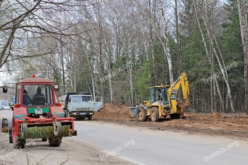 Construction Repair Road Technique Working