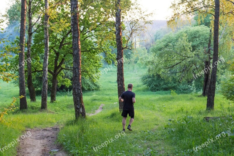 Running Runner Charging Morning Evening