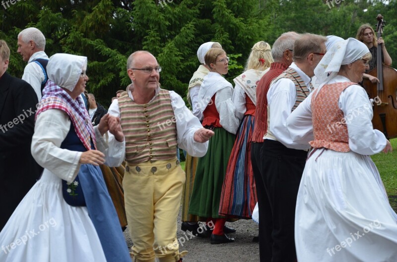 Midsummer Midsummer Dance Midsummer Celebration Folk Dancing Knätofs