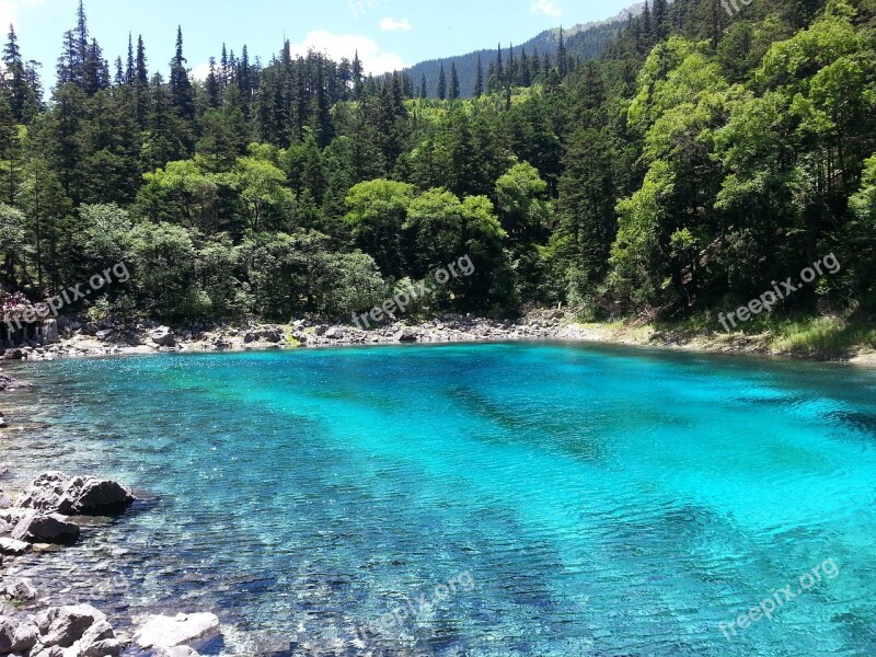 Pearl Sea Jiuzhaigou Summer Free Photos