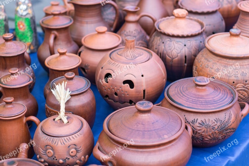 Pots Ceramics Souvenirs Glinynyj Jugs