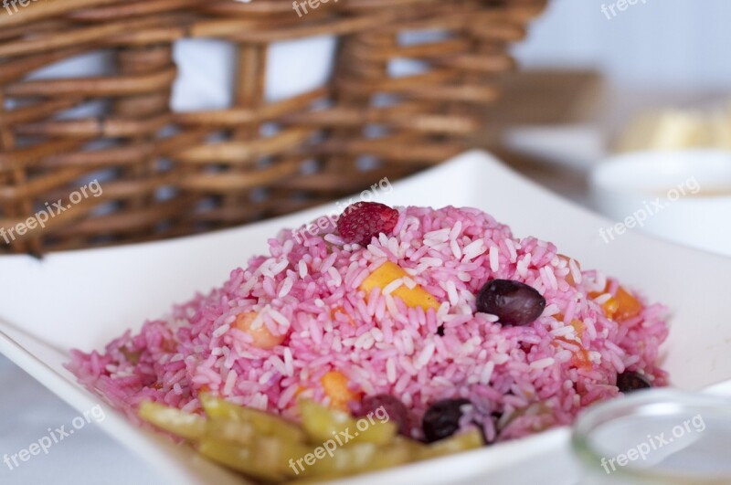 Pink Rice Rice Pink Wedding Buffet