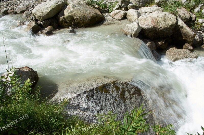 Chamonix River Nature Alpine Free Photos