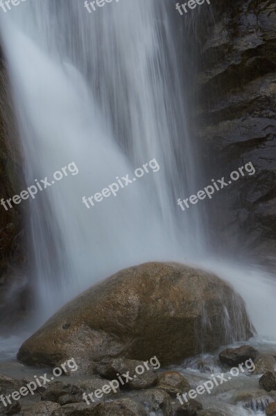 Waterfall Chamonix Alps River Free Photos