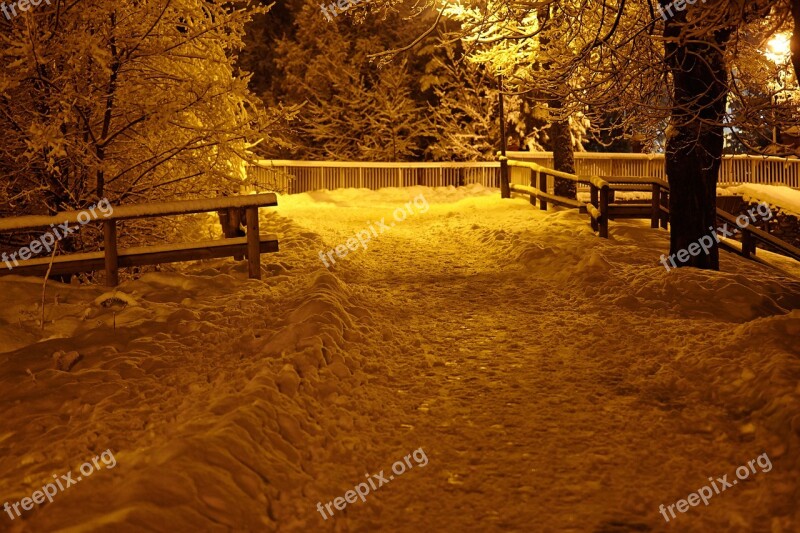 Chamonix Snowfall Snow France Path