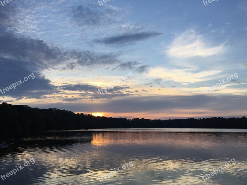 Sunset Clouds Evening Sky Nature