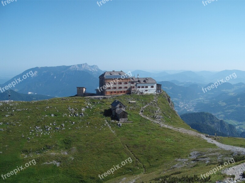 Mountain Hut Alpine Watzmann Hut Free Photos