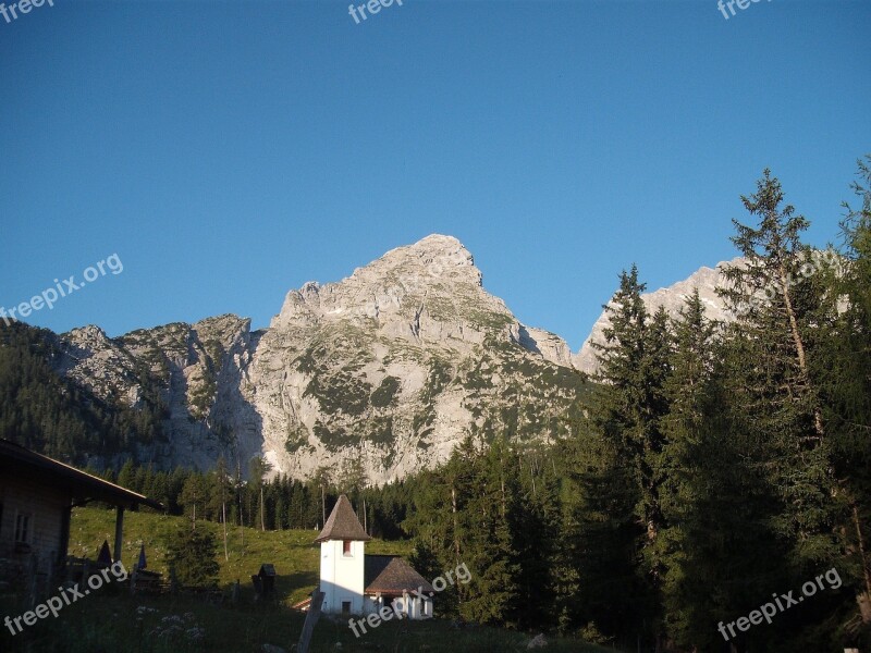 Mountains Alpine Hut Watzmann Free Photos