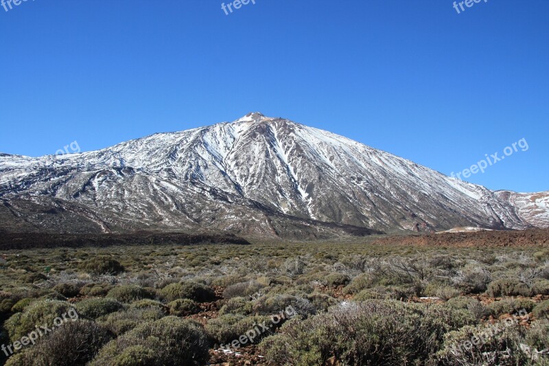 Teide Volcano Tenerife Canary Islands Mountain