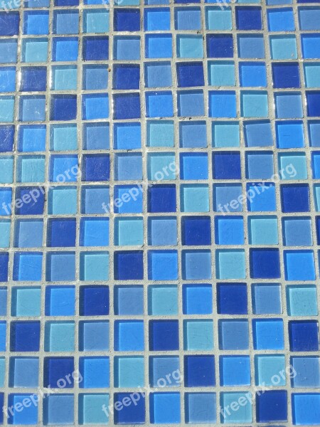 Turquoise Tiles Blue Pattern Random