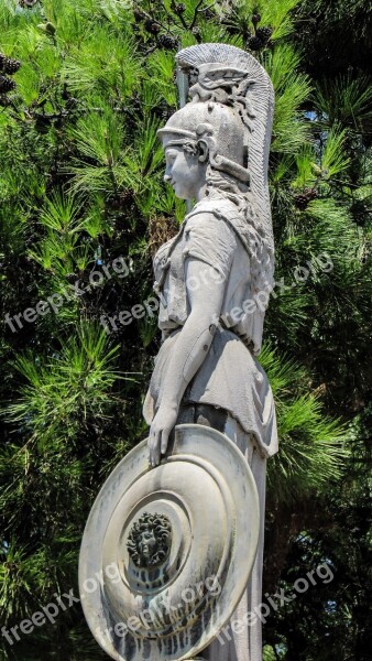 Athena Greek Goddess Monument Classic