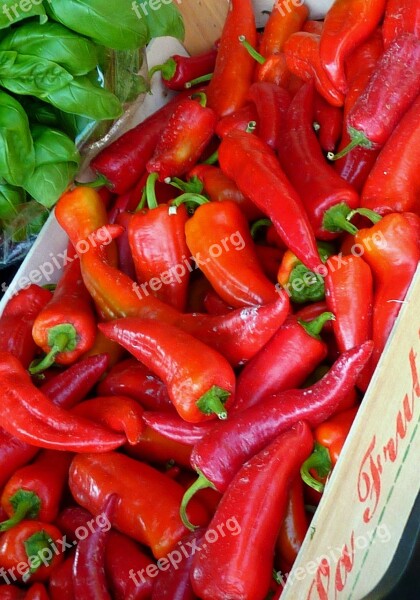 Paprika Pointed Pepper Vegetables Food Market Stall