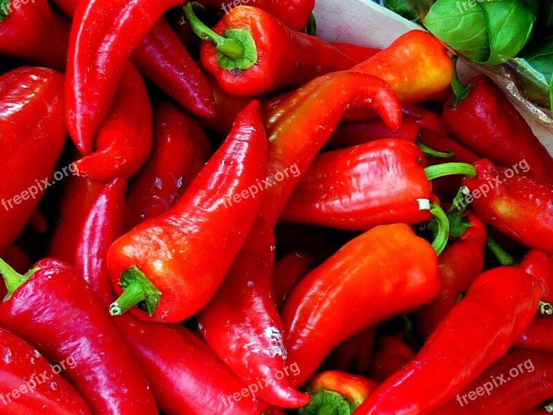 Paprika Pointed Pepper Vegetables Food Market Stall