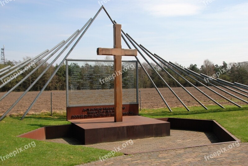 Monument Second World War Fusillade Woeste Hoeve Netherlands