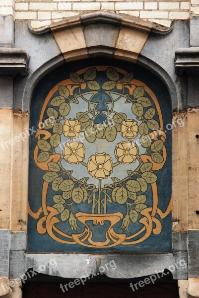 Art Nouveau Nouveau Facade Facing Brick Art