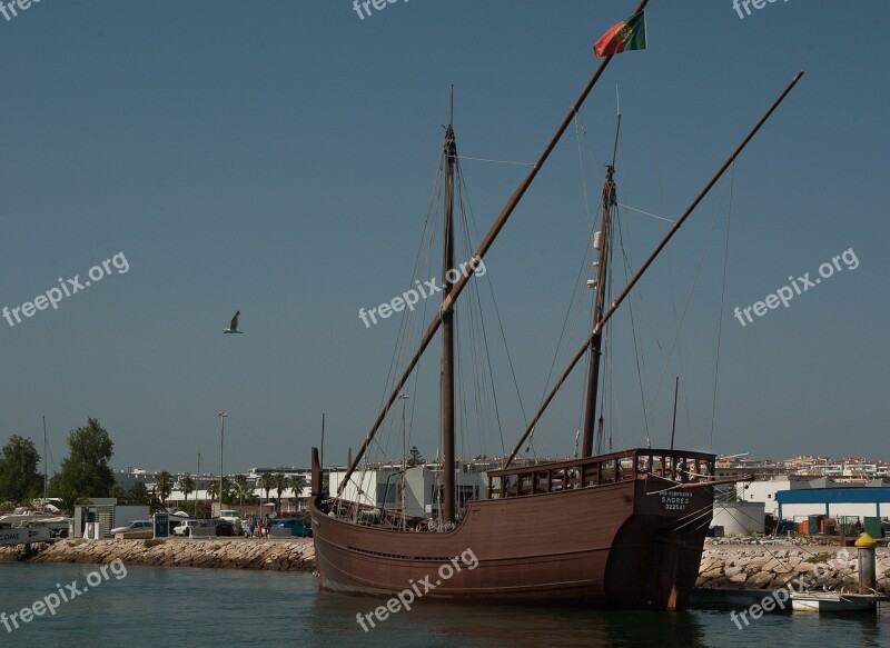 Portugal Tavira Port Old Boat Free Photos