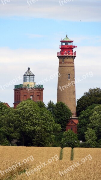 Cape Arkona Rügen Cliff Lighthouses Warning Signal