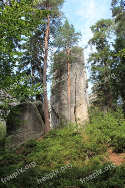 Adršpach Rock City Teplicke Skaly 100 M High Rock Walls Free Photos